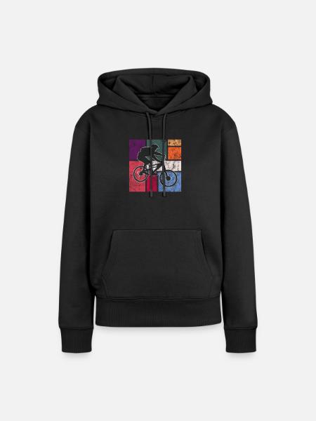 Mountainbike - Frauen Premium Bio Hoodie - Schwarz
