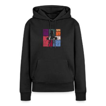 Cheerleading - Sweat à capuche Premium bio Femme - noir - Devant - Julia (174cm)