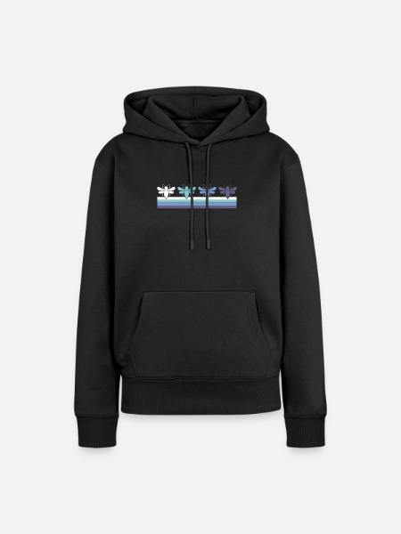 Biene - Frauen Premium Bio Hoodie - Schwarz