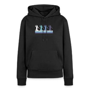 Singen - Frauen Premium Bio Hoodie - Schwarz - Vorne - Julia (174cm)