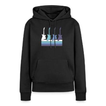 Jupe - Sweat à capuche Premium bio Femme - noir - Devant - Julia (174cm)