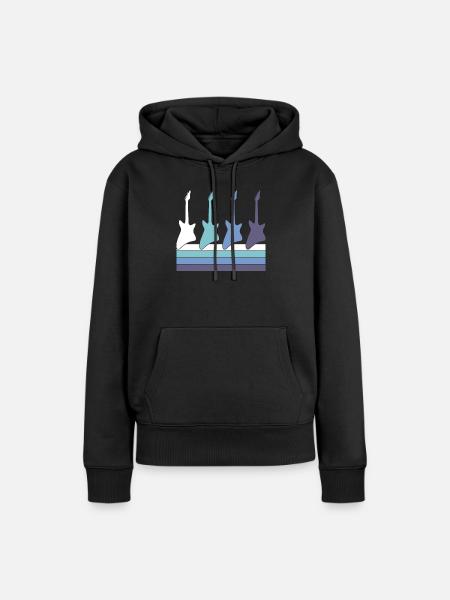 Rock - Frauen Premium Bio Hoodie - Schwarz