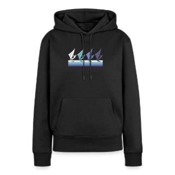 Cerf-volant - Sweat à capuche Premium bio Femme - noir - Devant - Julia (174cm)