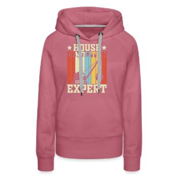 Funny Wrecking Ball Crane - Women’s Premium Organic Hoodie - mauve - Front - Isabella (175cm)