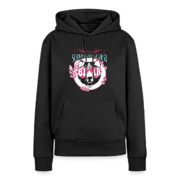 Maternité de substitution Maternité de substitution Mama Sensibilisation à l’infertilité - Sweat à capuche Premium bio Femme - noir - Devant - Julia (174cm)
