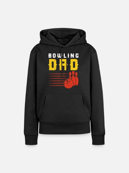 Bowling - Frauen Premium Bio Hoodie - Schwarz