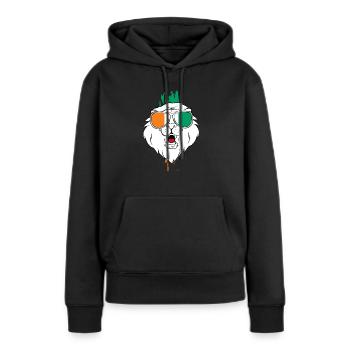 Côte d’Ivoire - Sweat à capuche Premium bio Femme - noir - Devant - Julia (174cm)