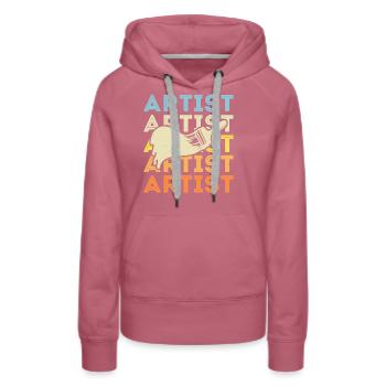 Artiste - Sweat à capuche Premium bio Femme - mauve - Devant - Isabella (175cm)