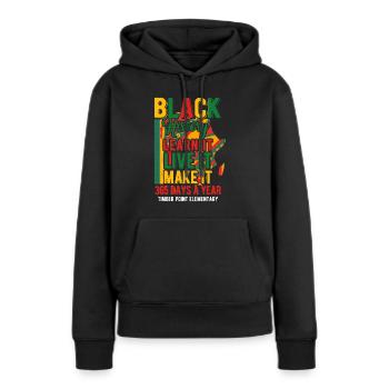 Black History Month Black History - Frauen Premium Bio Hoodie - Schwarz - Vorne - Julia (174cm)