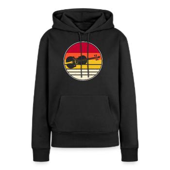 Violoniste violoniste - Sweat à capuche Premium bio Femme - noir - Devant - Julia (174cm)