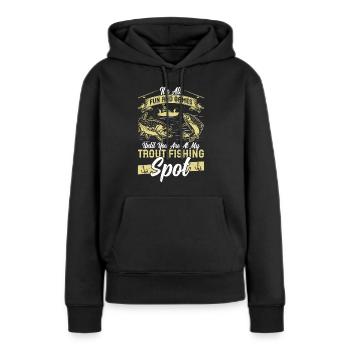 Funny Fishing Men Women - Frauen Premium Bio Hoodie - Schwarz - Vorne - Julia (174cm)