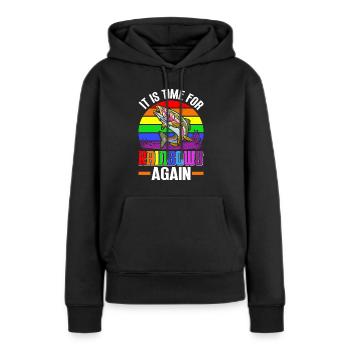 Funny Fishing Men Women - Frauen Premium Bio Hoodie - Schwarz - Vorne - Julia (174cm)