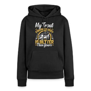 Funny Fishing Men Women - Frauen Premium Bio Hoodie - Schwarz - Vorne - Julia (174cm)