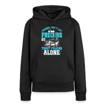 Funny Fishing Men Women - Frauen Premium Bio Hoodie - Schwarz - Vorne - Julia (174cm)