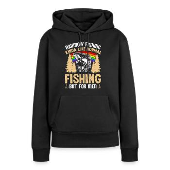 Funny Fishing Men Women - Frauen Premium Bio Hoodie - Schwarz - Vorne - Julia (174cm)
