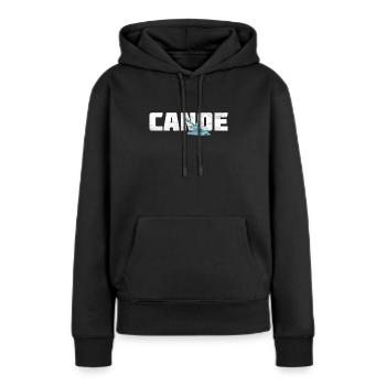 Kanu - Frauen Premium Bio Hoodie - Schwarz - Vorne - Julia (174cm)