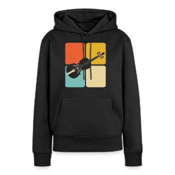 Violoniste violoniste - Sweat à capuche Premium bio Femme - noir - Devant - Julia (174cm)