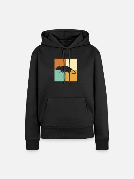 Maus - Frauen Premium Bio Hoodie - Schwarz