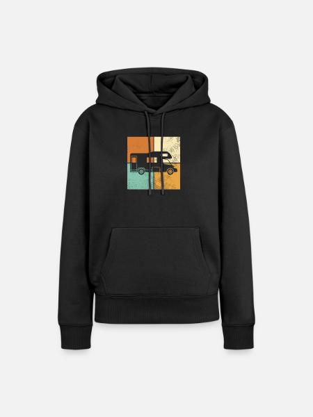 Camping - Frauen Premium Bio Hoodie - Schwarz
