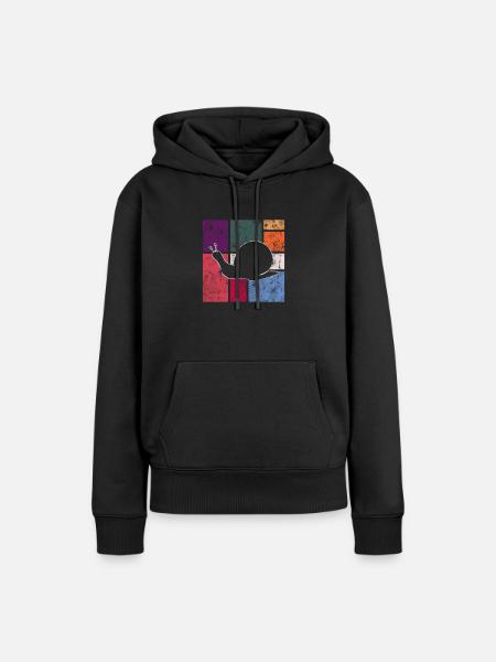 Schnecke - Frauen Premium Bio Hoodie - Schwarz