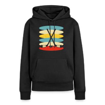 Kajak Kajakfahrer Kajaker - Frauen Premium Bio Hoodie - Schwarz - Vorne - Julia (174cm)