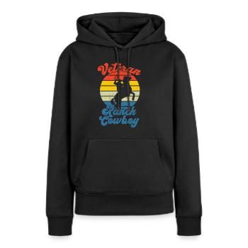 Rodeo Cowboy Ranch Cowboy - Sweat à capuche Premium bio Femme - noir - Devant - Julia (174cm)