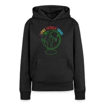Reise Verreisen Flugreise Urlaub Ausflug - Frauen Premium Bio Hoodie - Schwarz - Vorne - Julia (174cm)
