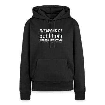 Lustige Schachwaffen von Schachspieler-Brettspielen - Frauen Premium Bio Hoodie - Schwarz - Vorne - Julia (174cm)