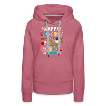 Glücklicher letzter Schultag Faultierschule Ende von - Frauen Premium Bio Hoodie - Malve - Vorne - Isabella (175cm)