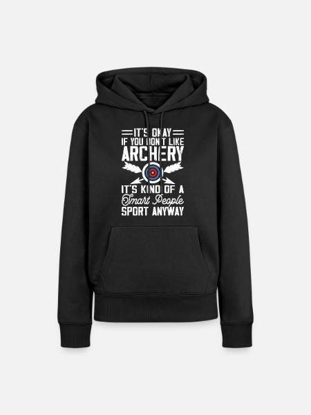 Bogenschütze Bogenschießen - Frauen Premium Bio Hoodie - Schwarz