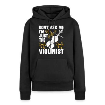 Violoniste violoniste - Sweat à capuche Premium bio Femme - noir - Devant - Julia (174cm)