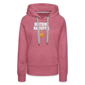 Deutsche Kartoffel - Frauen Premium Bio Hoodie - Malve - Vorne - Isabella (175cm)