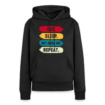 Krypto Kryptowährung - Frauen Premium Bio Hoodie - Schwarz - Vorne - Julia (174cm)