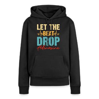Dj Djing - Sweat à capuche Premium bio Femme - noir - Devant - Julia (174cm)