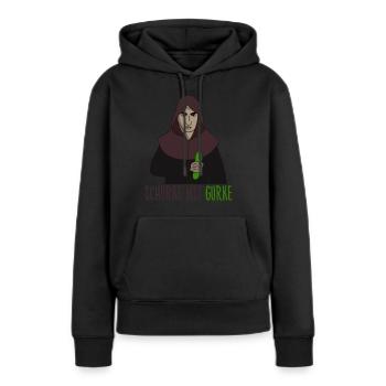Schurke mit Gurke - Frauen Premium Bio Hoodie - Schwarz - Vorne - Julia (174cm)
