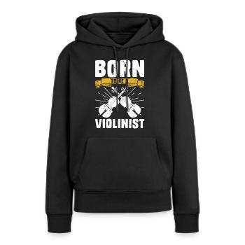 Violoniste violoniste - Sweat à capuche Premium bio Femme - noir - Devant - Julia (174cm)