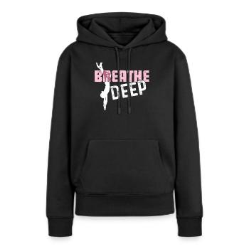 Freediving Deep Freediving - Women’s Premium Organic Hoodie - black - Front - Julia (174cm)