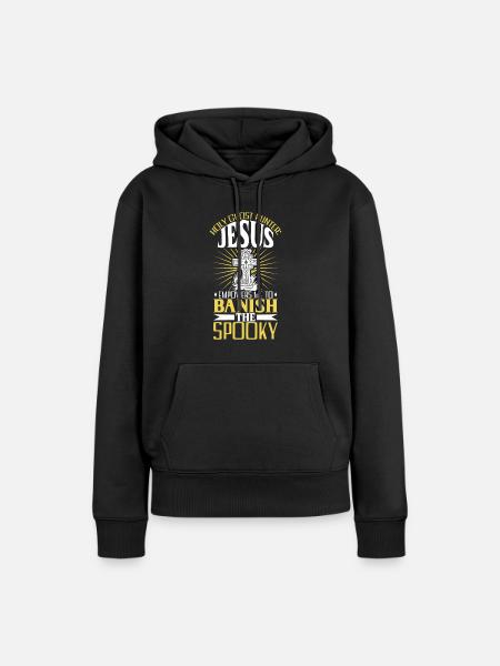 Heiliger Geisterjäger - Dame Premium hoodie, økologisk bomuld - sort