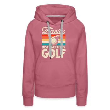 Golf Golfer - Frauen Premium Bio Hoodie - Malve - Vorne - Isabella (175cm)