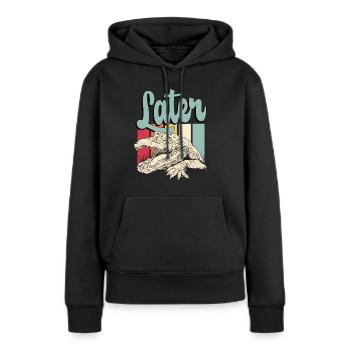 Alligator Hunting Later Retro Crocodile Hunting - Frauen Premium Bio Hoodie - Schwarz - Vorne - Julia (174cm)