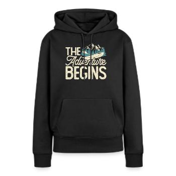 Kajak Kajakfahrer Kajaker - Frauen Premium Bio Hoodie - Schwarz - Vorne - Julia (174cm)