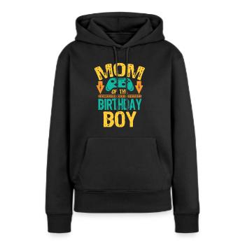 Mom Of the Birthday Boy Gaming Family - Women’s Premium Organic Hoodie - black - Front - Julia (174cm)