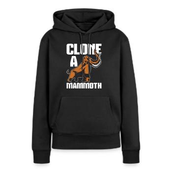 Clone de mammouth laineux : un animal à tronc de mammouth - Sweat à capuche Premium bio Femme - noir - Devant - Julia (174cm)