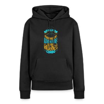 Jesus hilft dem Pfadfinder - Frauen Premium Bio Hoodie - Schwarz - Vorne - Julia (174cm)