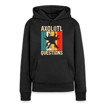 Axolotl Questions - Sweat à capuche Premium bio Femme - noir - Devant - Julia (174cm)
