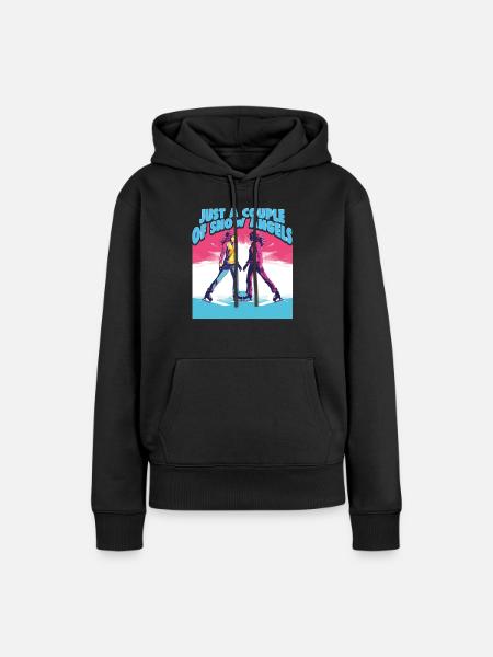 Eisläuferin Eislaufen Schlittschulaufen - Frauen Premium Bio Hoodie - Schwarz