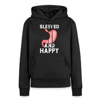 Lustige Magenhülse Bariatrische Chirurgie - Frauen Premium Bio Hoodie - Schwarz - Vorne - Julia (174cm)