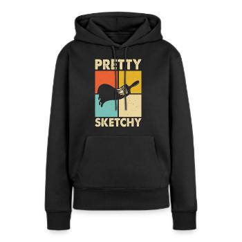 Peintres Artistes Peintres - Sweat à capuche Premium bio Femme - noir - Devant - Julia (174cm)