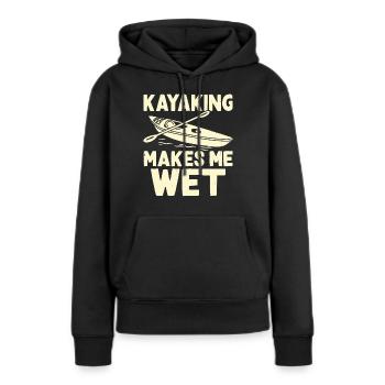 Kajak Kajakfahrer Kajaker - Frauen Premium Bio Hoodie - Schwarz - Vorne - Julia (174cm)