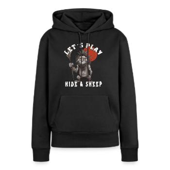 Lass Uns Verstecken - Frauen Premium Bio Hoodie - Schwarz - Vorne - Julia (174cm)